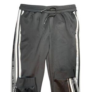 Karl Lagerfeld Men’s Joggers – Size XL – Black with Logo Stripes